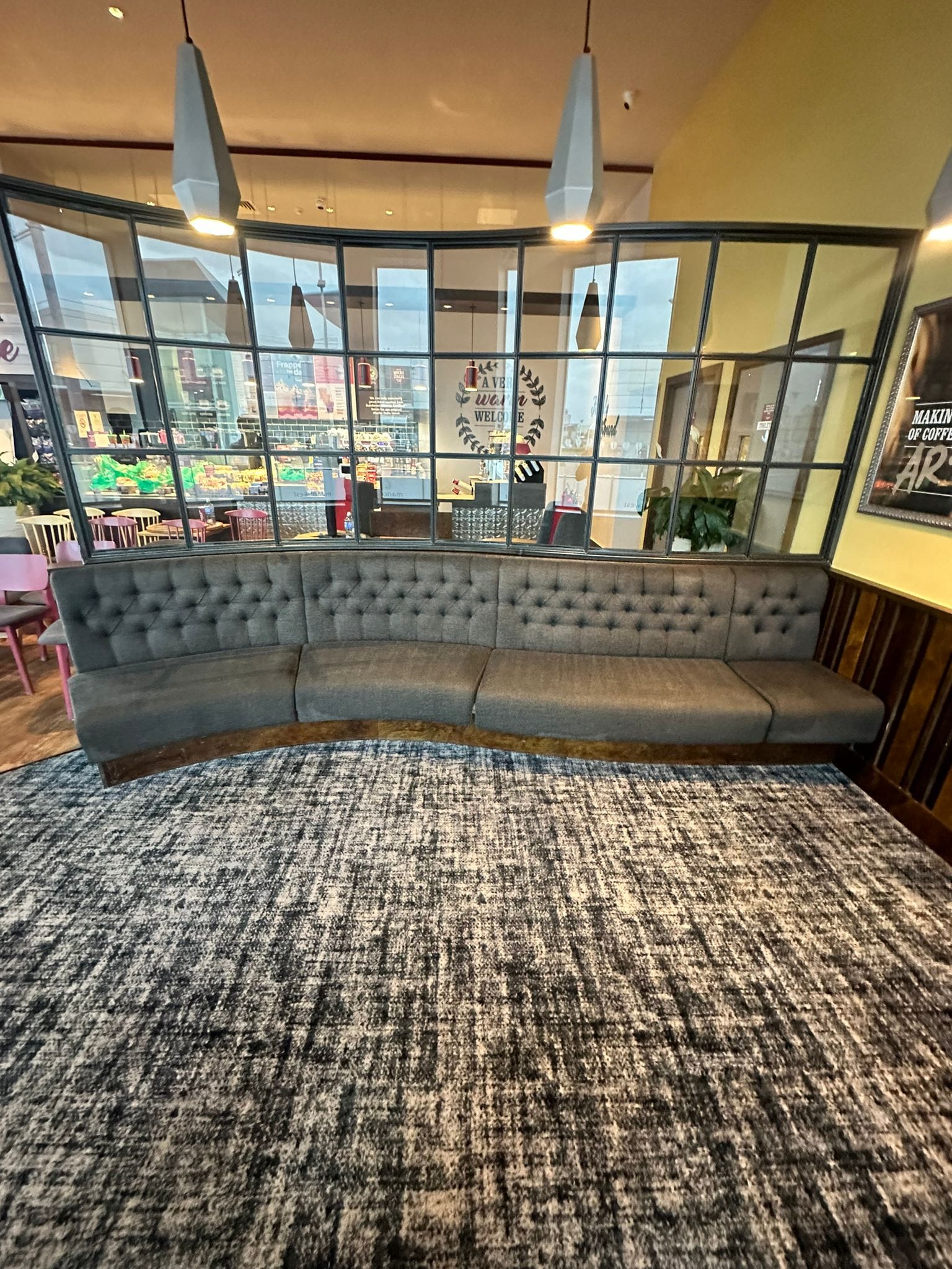 Professional sofa treated with stain protector and Scotchgard fabric protection coating